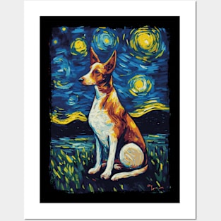 Podenco Starry Night Posters and Art